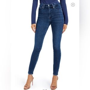 Good American medium wash skinny denim
